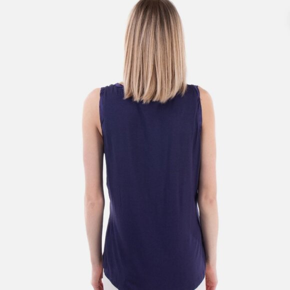 Nenette Women embellished Sapphire Blue top tank top Large size EU or Medium US - Picture 2 of 3